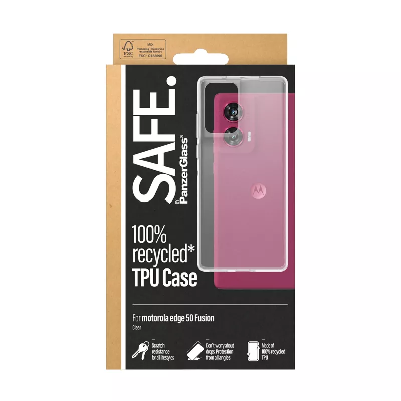 PanzerGlass SAFE. by ® TPU puzdro pre Motorola Moto edge 50 Fusion | transparentné