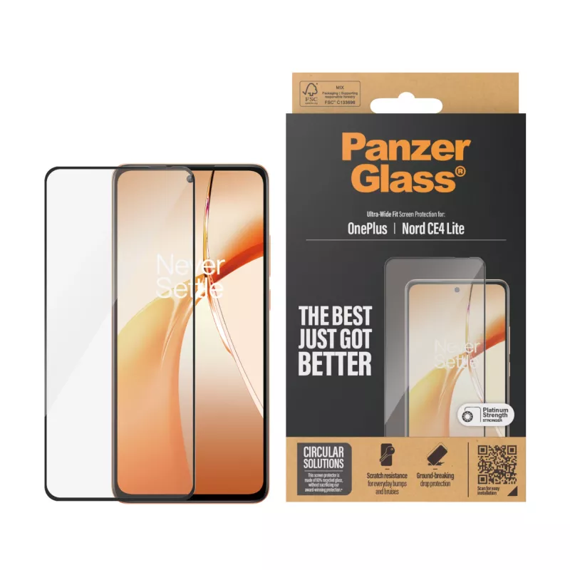 PanzerGlass ® ochrana displeja OnePlus Nord CE4 Lite | Ultra-Wide Fit