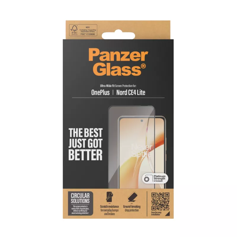 PanzerGlass ® ochrana displeja OnePlus Nord CE4 Lite | Ultra-Wide Fit