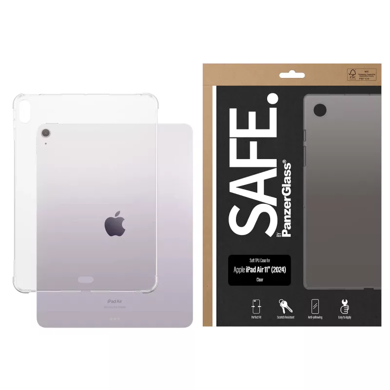 PanzerGlass SAFE. by ® TPU puzdro transparentné iPad Air 11'' (2024)