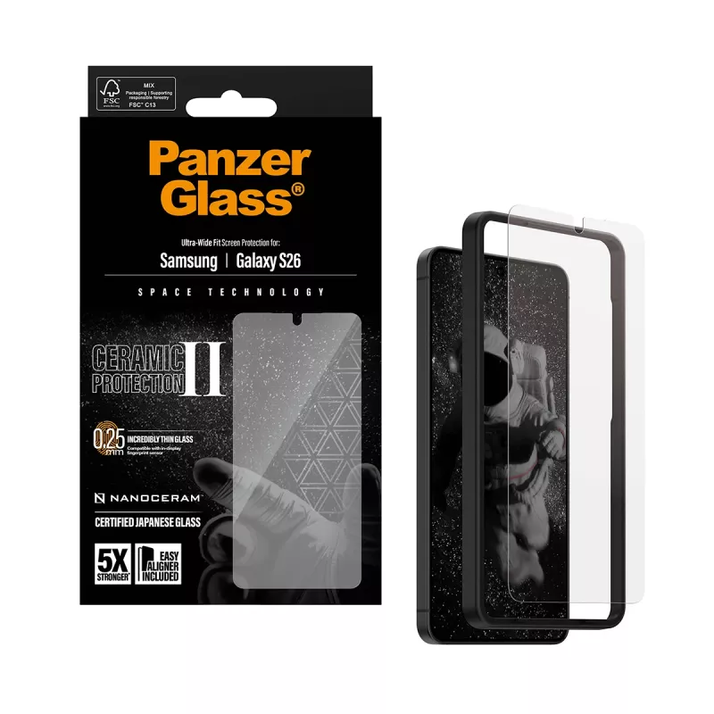 PanzerGlass® keramická ochrana displeja Samsung Galaxy S26 | Ultra-Wide Fit s EasyAligner