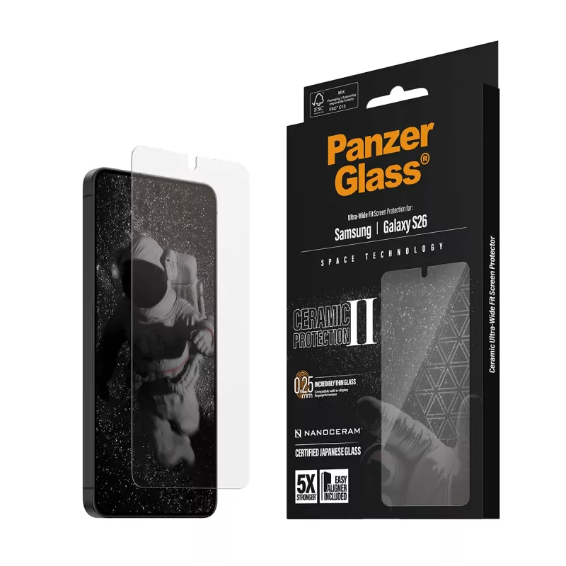 PanzerGlass® keramická ochrana displeja Samsung Galaxy S26 | Ultra-Wide Fit s EasyAligner