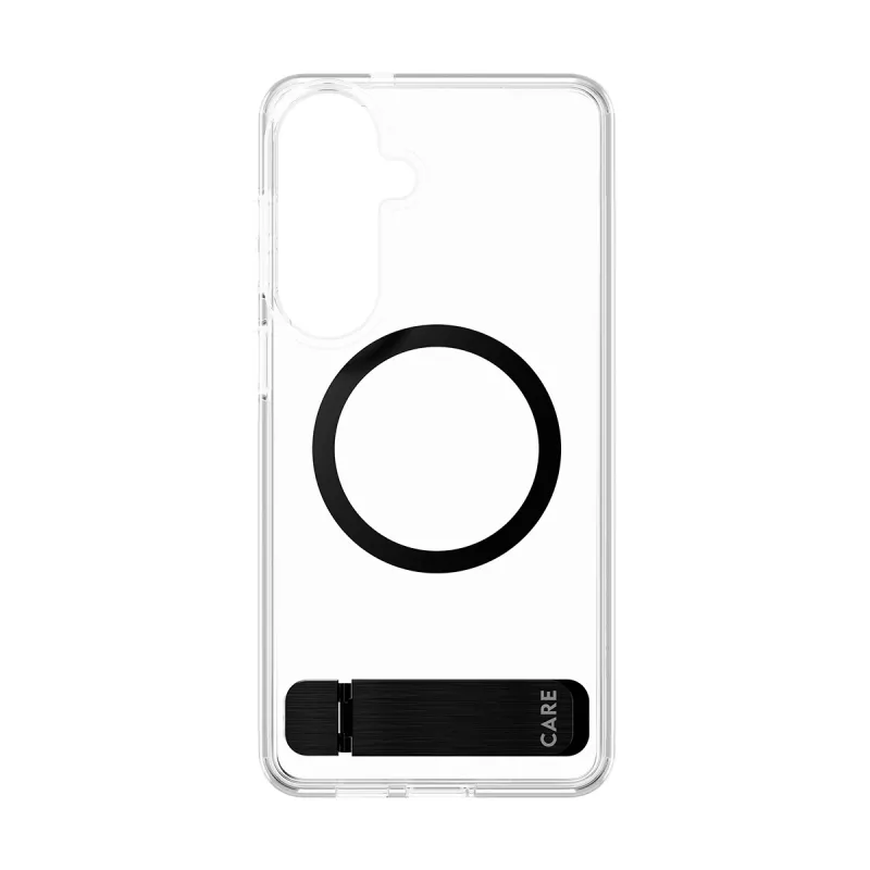 PanzerGlass CARE™ by ® puzdro transparentné s čiernym stojanom a Qi Samsung Galaxy S26+
