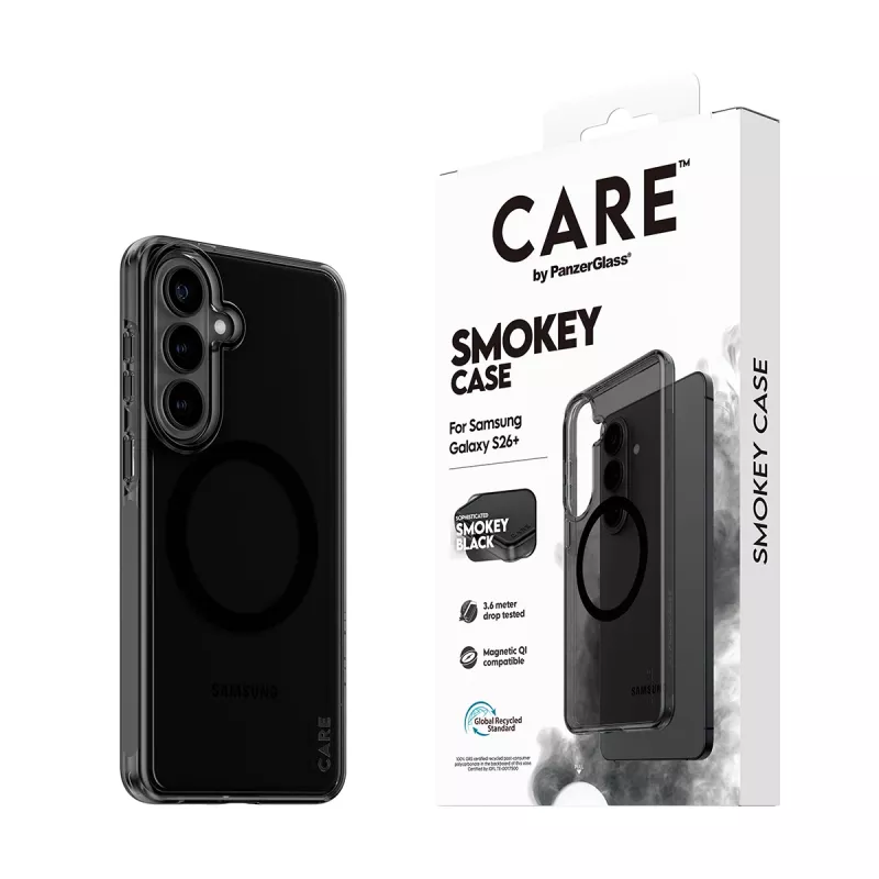 PanzerGlass CARE™ by ® Urban Explorer Case Smokey s čiernou Qi Samsung Galaxy S26+