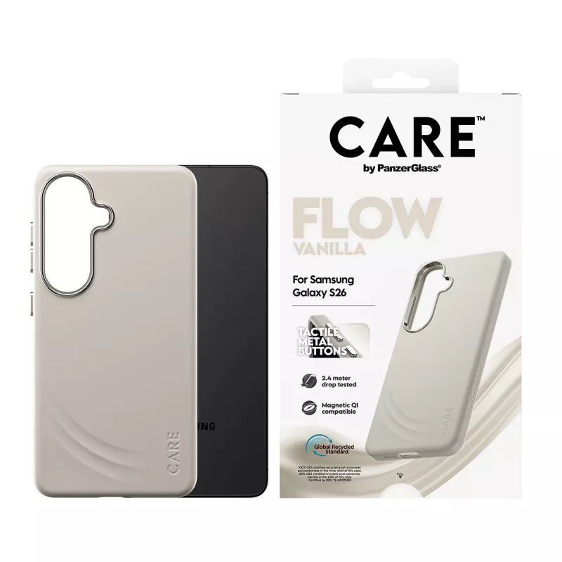 PanzerGlass CARE™ by ® Flow Case Vanilla s Qi Samsung Galaxy S26