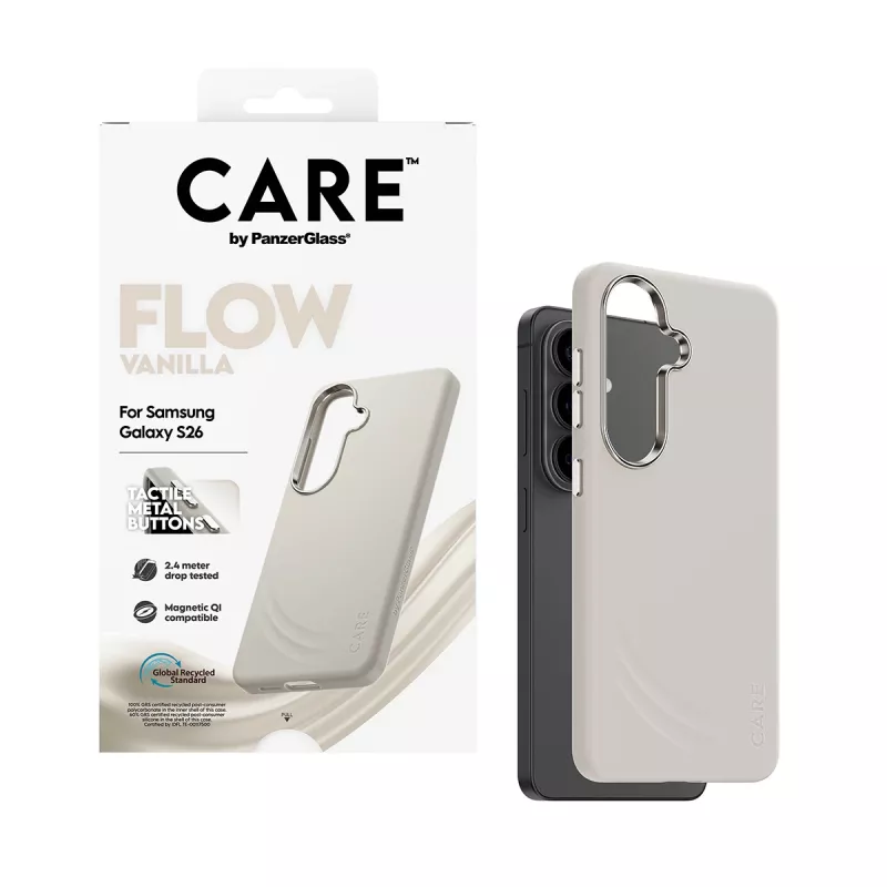 PanzerGlass CARE™ by ® Flow Case Vanilla s Qi Samsung Galaxy S26