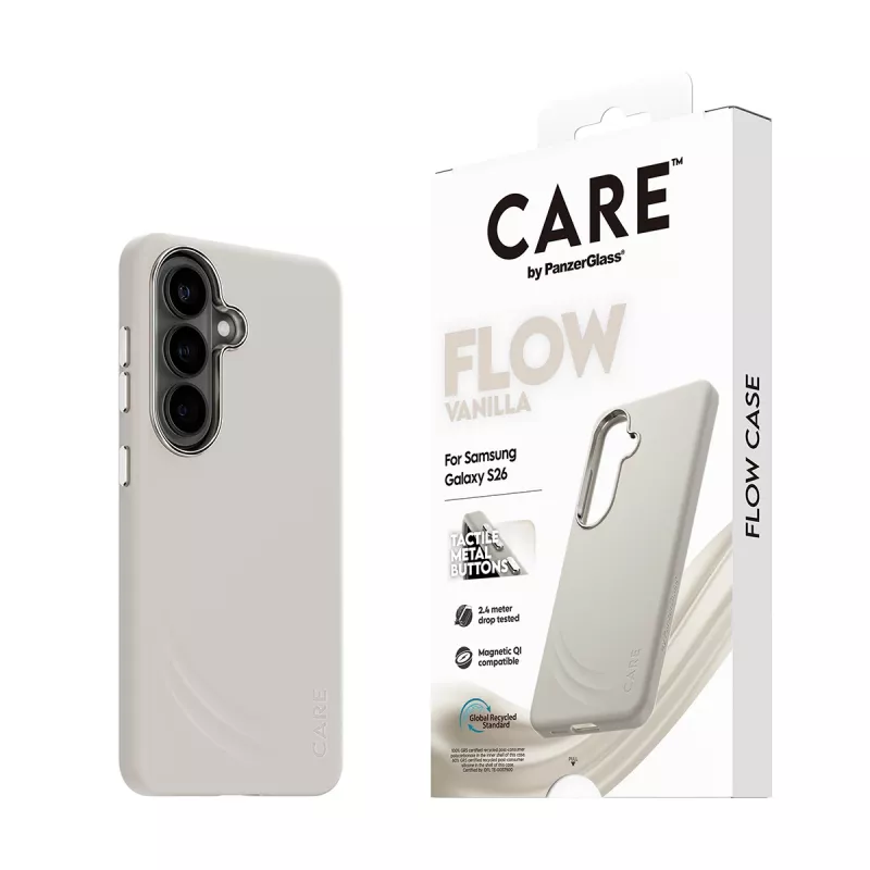 PanzerGlass CARE™ by ® Flow Case Vanilla s Qi Samsung Galaxy S26