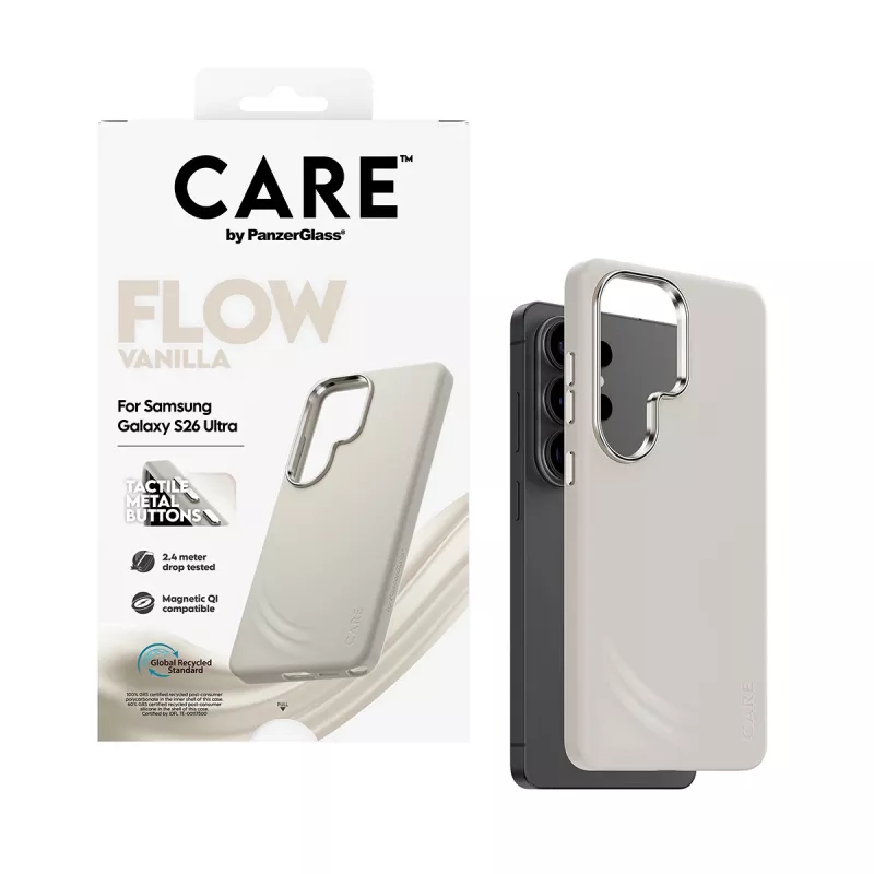 PanzerGlass CARE™ by ® Flow Case Vanilla s Qi Samsung Galaxy S26 Ultra