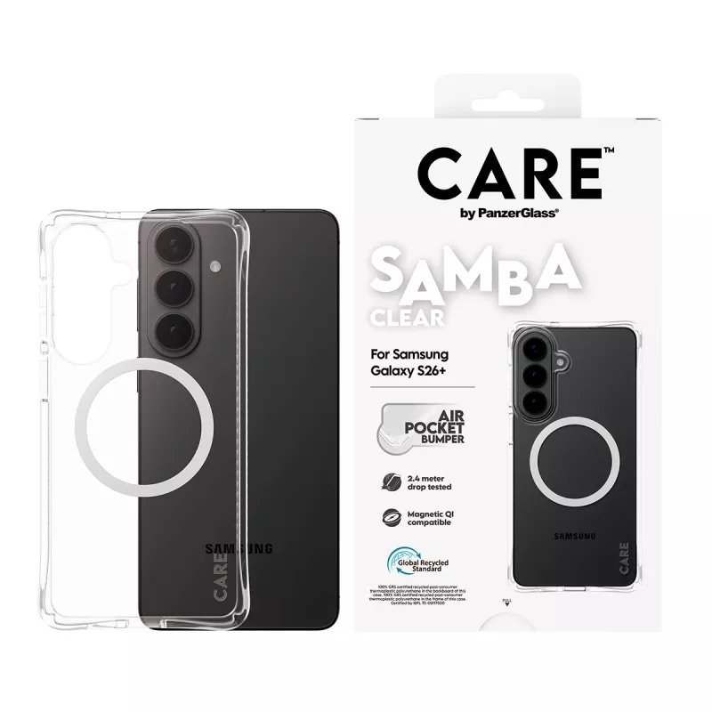 PanzerGlass CARE™ by ® Samba puzdro transparentné s biele Qi Samsung Galaxy S26+