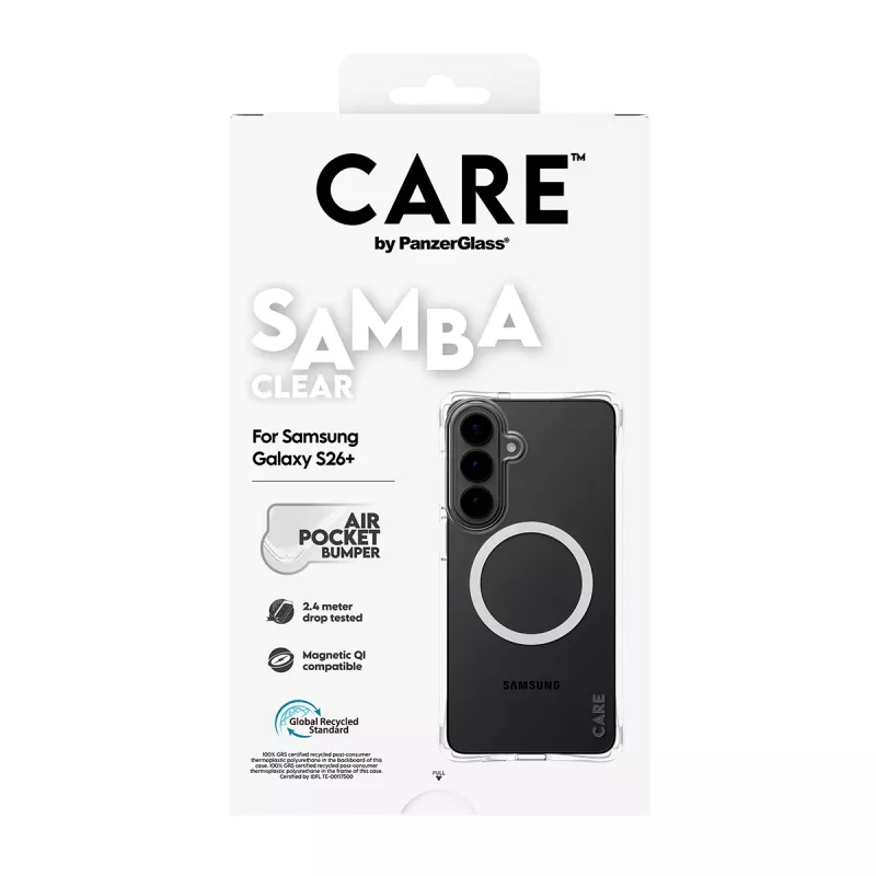 PanzerGlass CARE™ by ® Samba puzdro transparentné s biele Qi Samsung Galaxy S26+