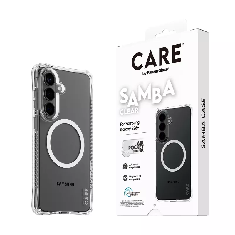 PanzerGlass CARE™ by ® Samba puzdro transparentné s biele Qi Samsung Galaxy S26+