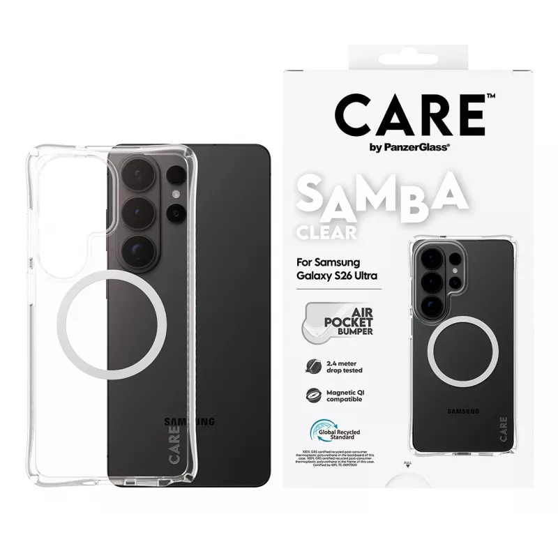 PanzerGlass CARE™ by ® Samba puzdro transparentné s biele Qi Samsung Galaxy S26 Ultra