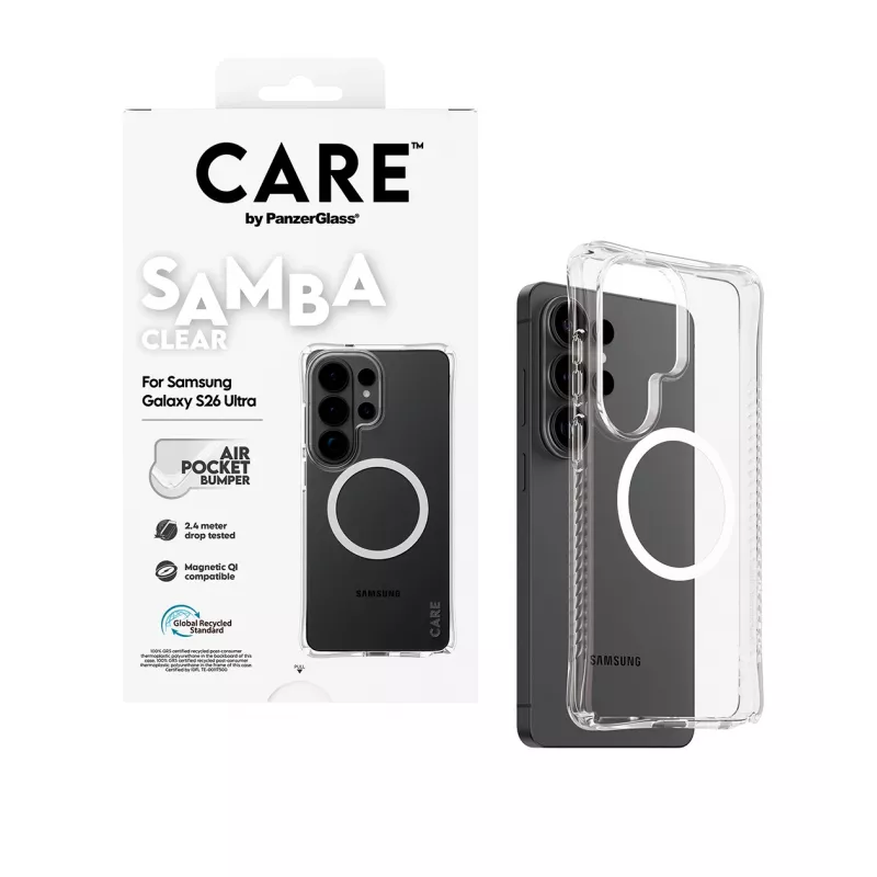 PanzerGlass CARE™ by ® Samba puzdro transparentné s biele Qi Samsung Galaxy S26 Ultra