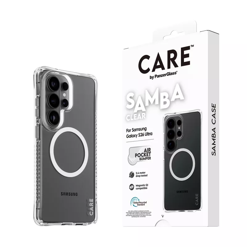 PanzerGlass CARE™ by ® Samba puzdro transparentné s biele Qi Samsung Galaxy S26 Ultra