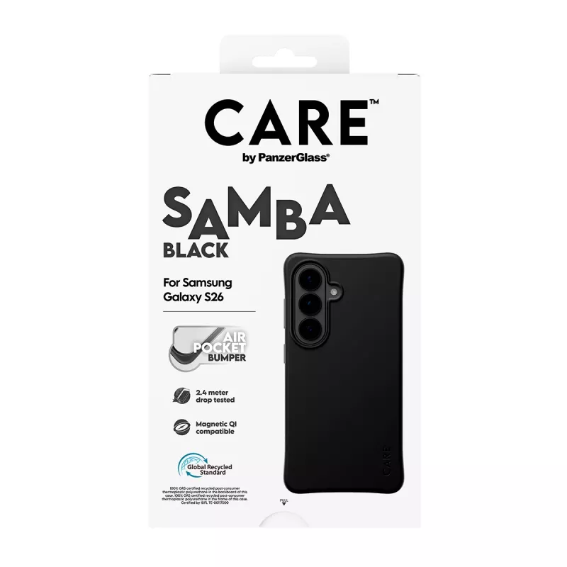 PanzerGlass CARE™ by ® Samba Case čierne s Qi Samsung Galaxy S26