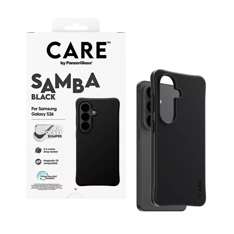 PanzerGlass CARE™ by ® Samba Case čierne s Qi Samsung Galaxy S26
