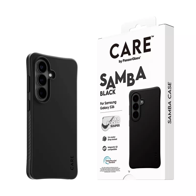 PanzerGlass CARE™ by ® Samba Case čierne s Qi Samsung Galaxy S26