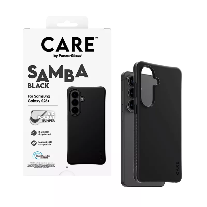 PanzerGlass CARE™ by ® Samba Case čierne s Qi Samsung Galaxy S26+