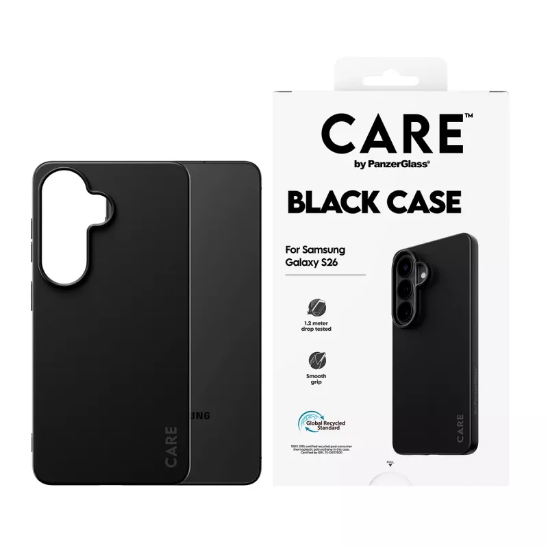Ochranné puzdro z TPU PanzerGlass CARE™ pre Samsung Galaxy S26 – čierne