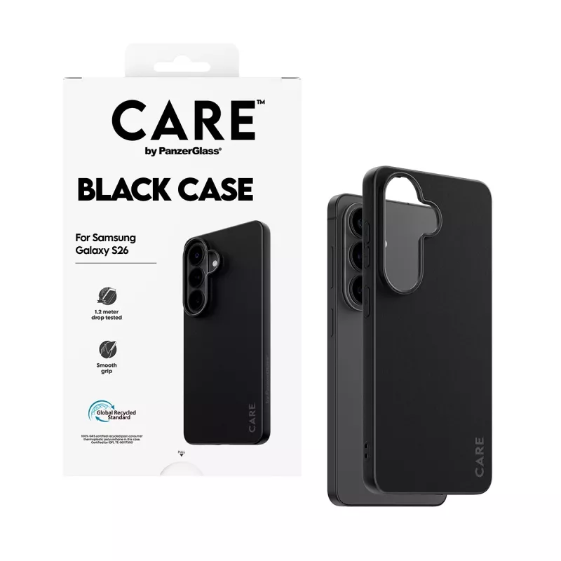 Ochranné puzdro z TPU PanzerGlass CARE™ pre Samsung Galaxy S26 – čierne