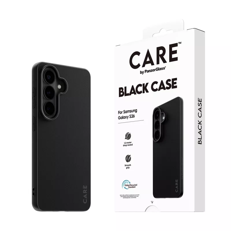 Ochranné puzdro z TPU PanzerGlass CARE™ pre Samsung Galaxy S26 – čierne