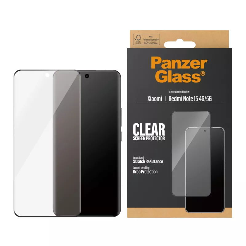 PanzerGlass® ochrana displeja Xiaomi Redmi Note 15 4G | 5G | Ultra-Wide Fit