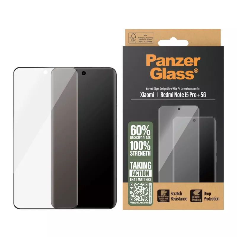 PanzerGlass® ochrana displeja Xiaomi Redmi Note 15 Pro+ 5G | Ultra-Wide Fit