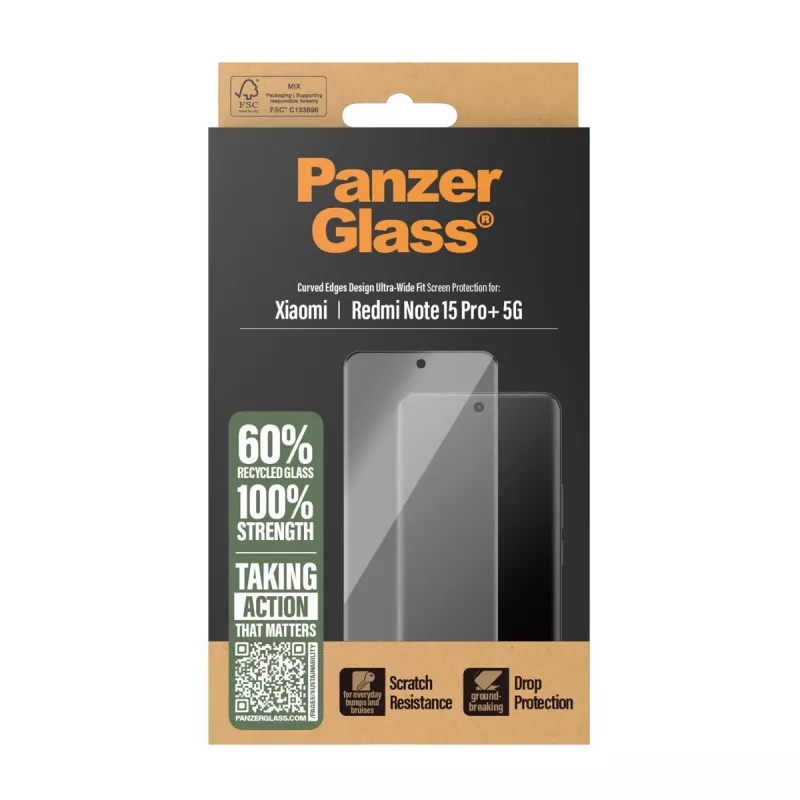 PanzerGlass® ochrana displeja Xiaomi Redmi Note 15 Pro+ 5G | Ultra-Wide Fit