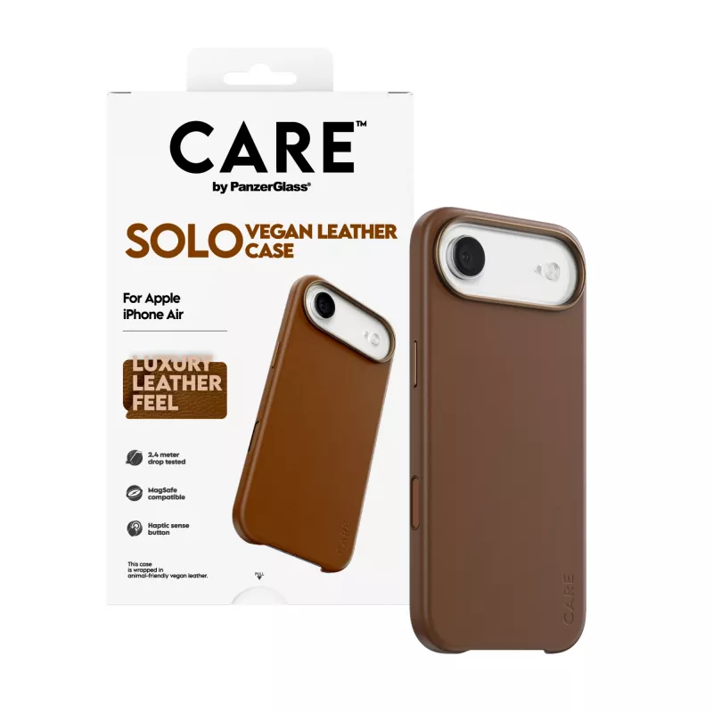 PanzerGlass CARE Solo Case pre Apple iPhone Air, hnedé, puzdro