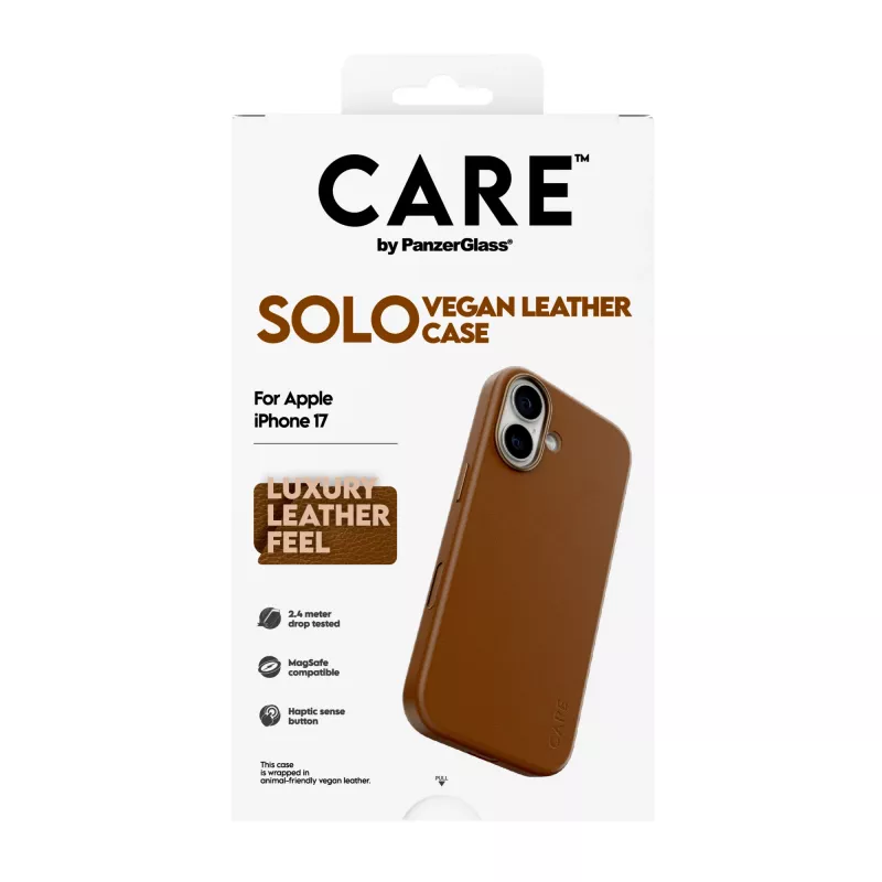 Ochranné puzdro PanzerGlass CARE Solo pre iPhone 17, hnedé