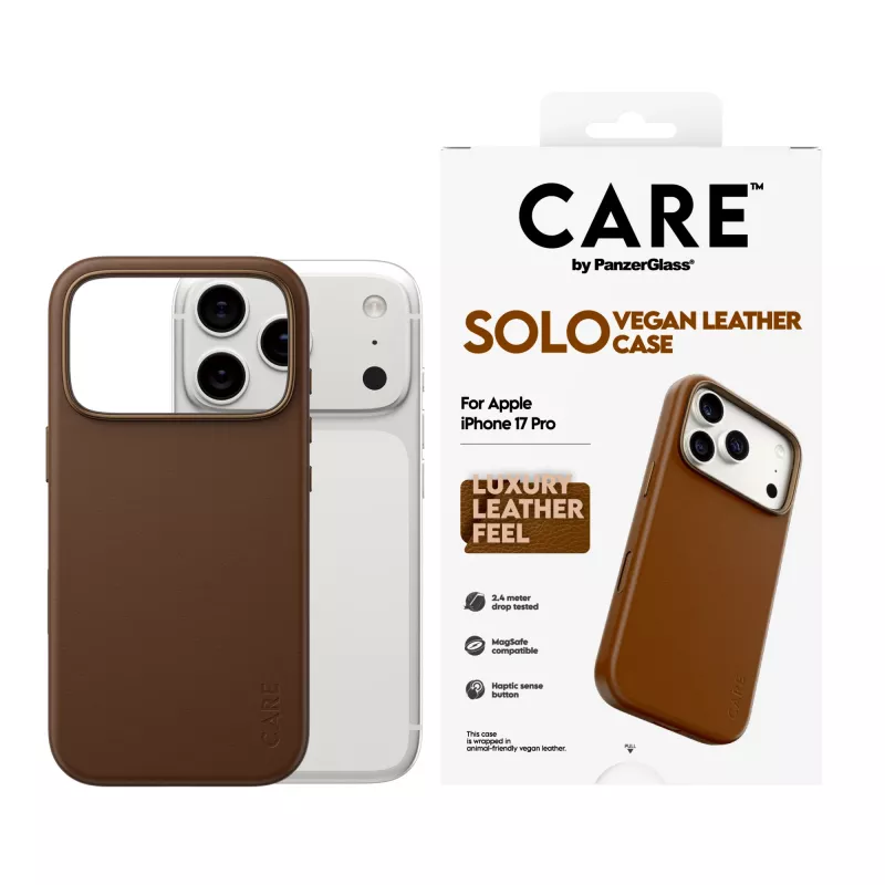 PanzerGlass CARE Solo puzdro hnedé pre Apple iPhone 17 Pro