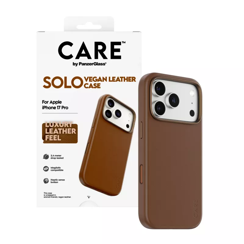 PanzerGlass CARE Solo puzdro hnedé pre Apple iPhone 17 Pro