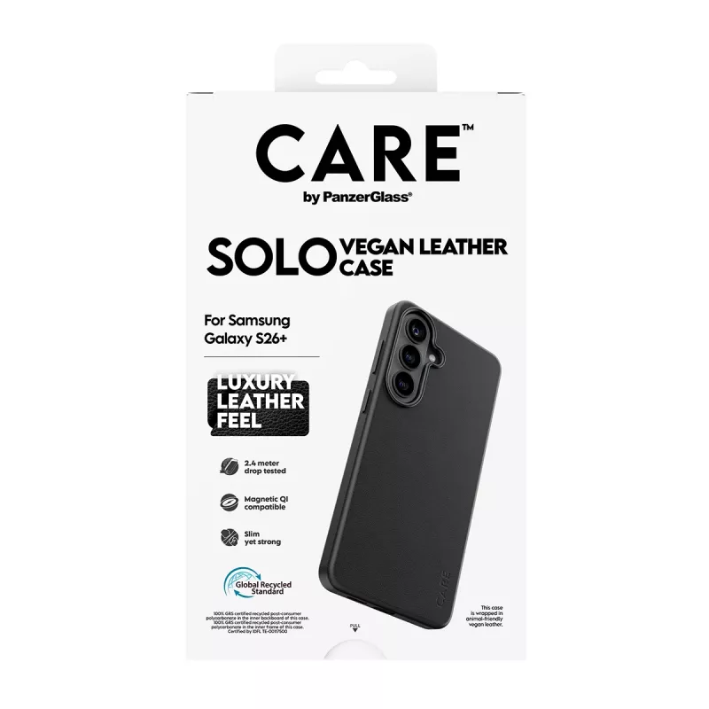 Ochranné puzdro PanzerGlass CARE Solo Case pre Samsung Galaxy S26+ – čierne, kompatibilné s Galaxy S26+