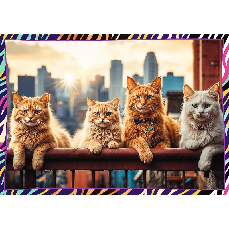Puzzle TREFL Funny — 4 x 250 dielov, tematická sada pre deti
