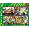 Puzzle TREFL Funny — 4 x 250 dielov, tematická sada pre deti