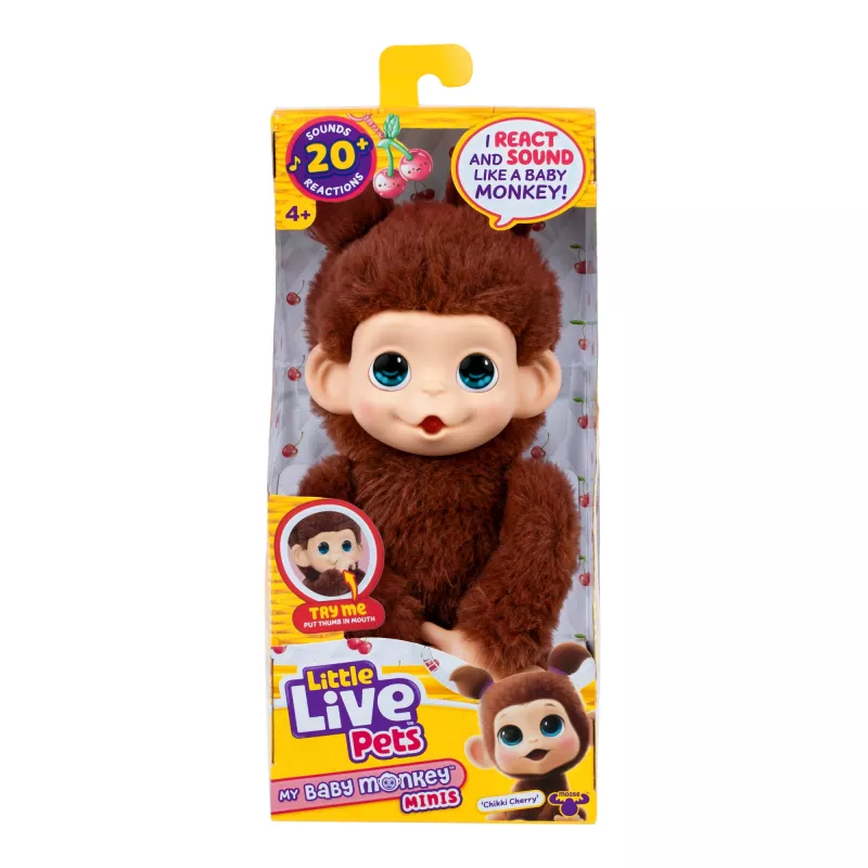 Moose Toys Little Live Pets My Baby Monkey 'Chikki Cherry', chlapec/dievča, 2 rok(ov), so zvukom