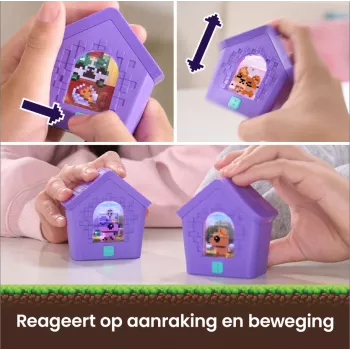 Bitzee, interaktívna hračka psí domček s 15 šteniatkami vo vnútri, 3D herná izba, reaguje na dotyk, digitálna hračka domáceho maznáčika pre dievčatá a chlapcov od 5 rokov