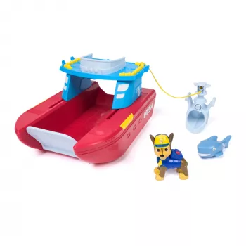PAW Patrol Sea Patroller vozidlo s Chase a žraločou figúrkou, 2 režimy hliadky, detská hračka pre chlapcov a dievčatá od 3 rokov