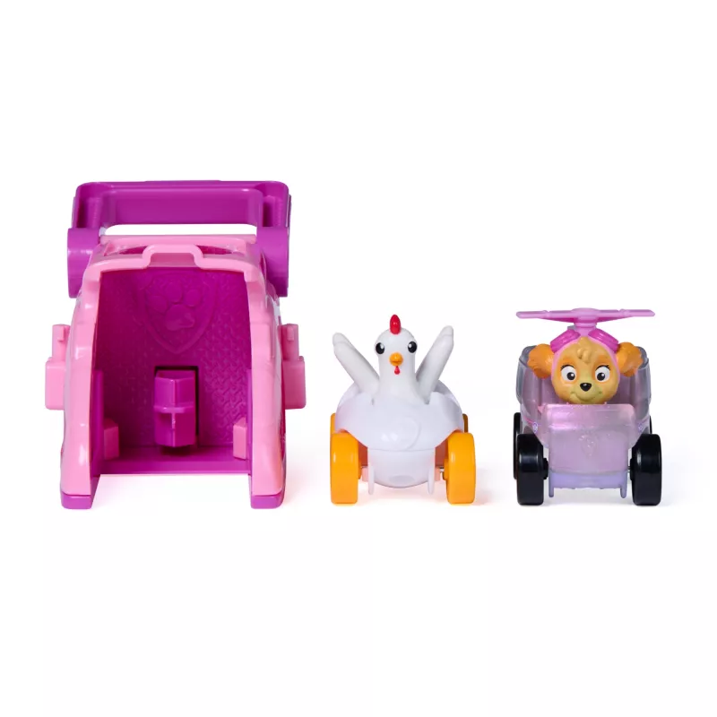 PAW Patrol Skye Pup Squad odpaľovače s Chickaletta vozidlom 2-balík, hračka pre chlapcov a dievčatá od 3 rokov