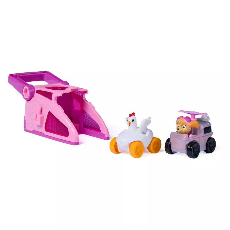 PAW Patrol Skye Pup Squad odpaľovače s Chickaletta vozidlom 2-balík, hračka pre chlapcov a dievčatá od 3 rokov
