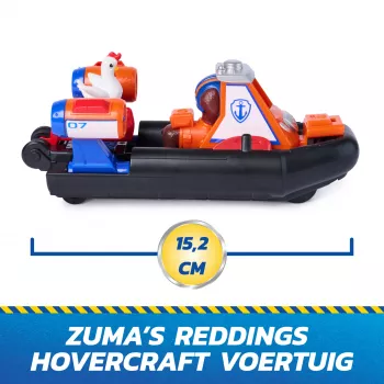 PAW Patrol: Search & Rescue, Zuma Rescue Hovercraft vodné vozidlo s 2 figúrkami, hračková loď s naťahovacou akciou, detská hračka pre chlapcov & dievčatá od 3 rokov