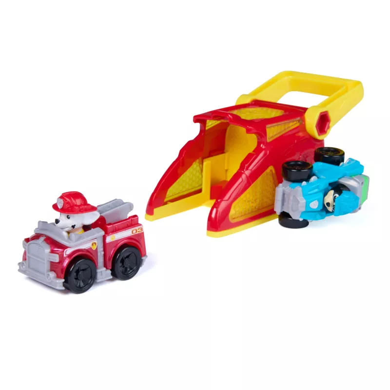 PAW Patrol Marshall Pup Squad odpaľovače s Rexovým vozidlom 2-balík, detská hračka pre chlapcov a dievčatá od 3 rokov