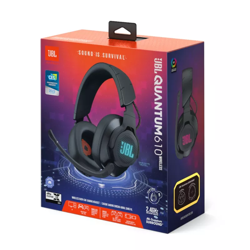 JBL Quantum 610 bezdrôtový headset káblový a bezdrôtový cez hlavu gaming USB Type-C čierna