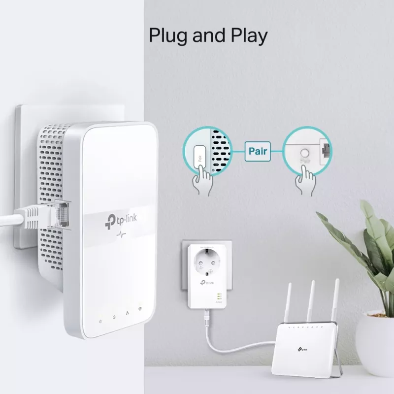 TP-Link TL-WPA7617 KIT 1200 Mbit/s Ethernet LAN Wi-Fi biela 2 ks
