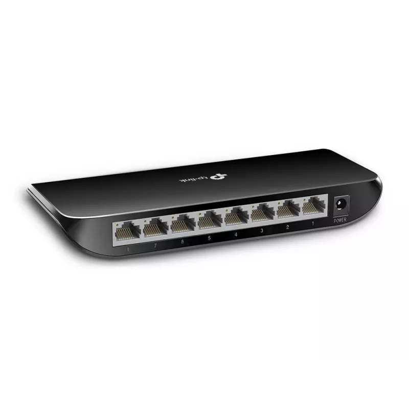 TP-Link 8-portový gigabitový desktop sieťový switch, Unmanaged, Gigabit Ethernet (10/100/1000), možná montáž na stenu