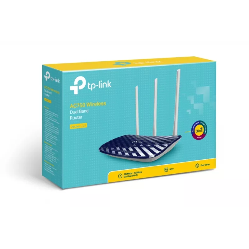 TP-Link AC750 WLAN router Fast Ethernet Dual-Band (2,4 GHz / 5 GHz) čierny, biely