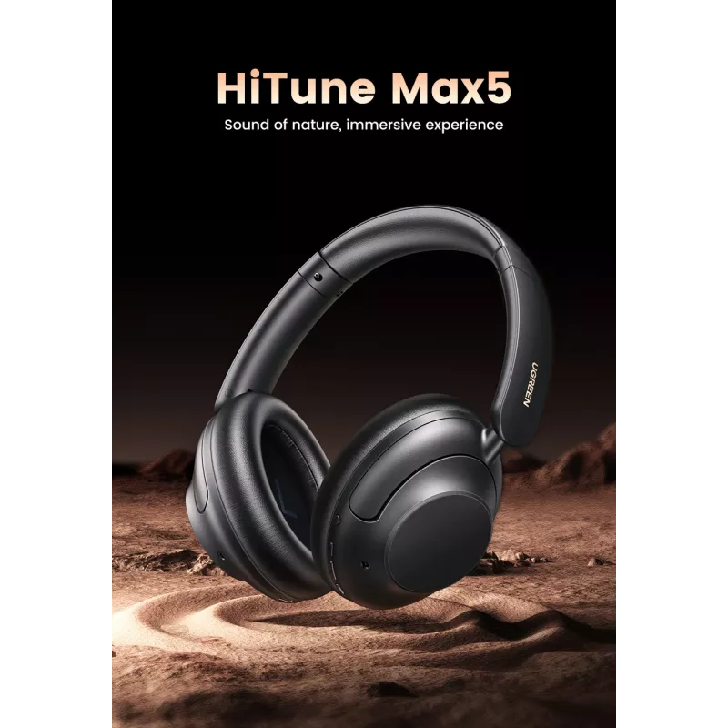 Ugreen HiTune Max5 Headset káblový & bezdrôtový cez hlavu hovory/hudba Bluetooth čierna