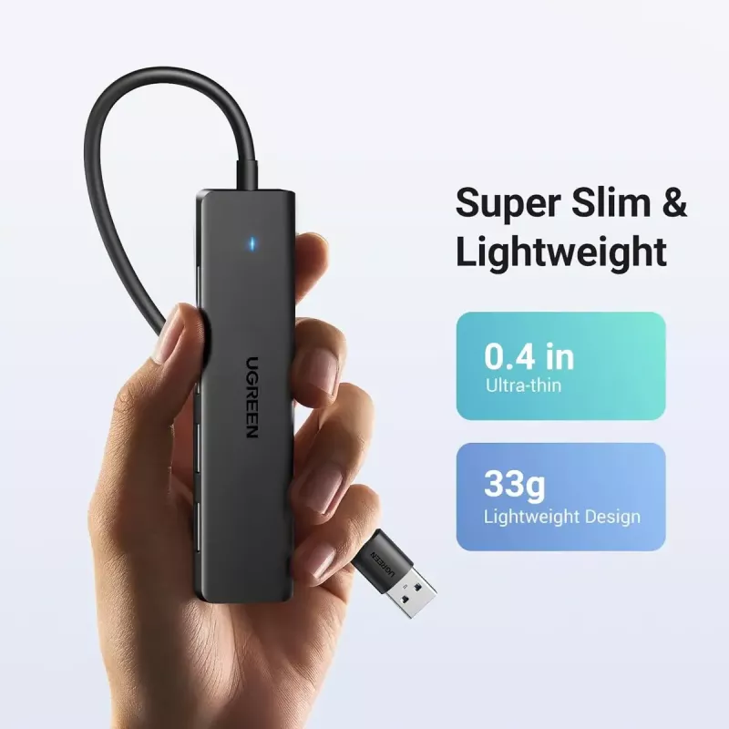 Ugreen USB 3.0 4-PORT HUB USB-A NA 4xUSB dokovacia stanica USB 3.2 Gen 1 (3.1 Gen 1) Type-A