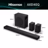 Soundbar Hisense AX5140Q 5.1.4 Dolby Atmos, 600 W RMS, bezdrôtový subwoofer 280 W, čierny