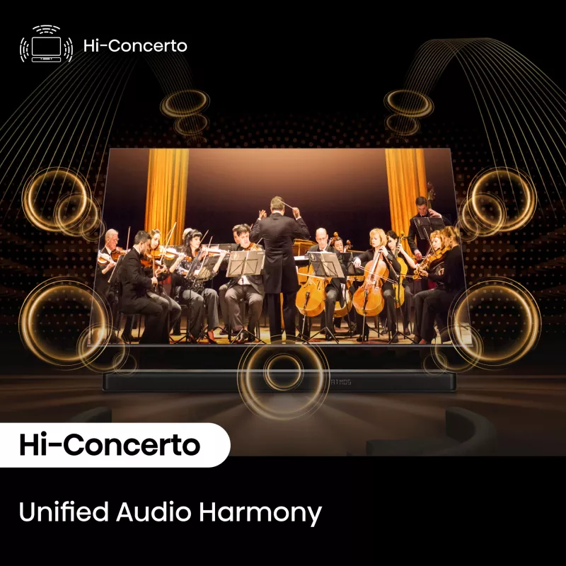 Soundbar Hisense AX5140Q 5.1.4 Dolby Atmos, 600 W RMS, bezdrôtový subwoofer 280 W, čierny